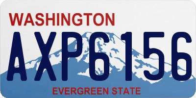 WA license plate AXP6156