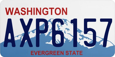 WA license plate AXP6157