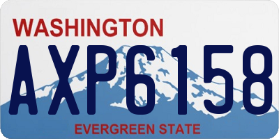 WA license plate AXP6158