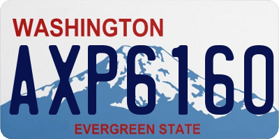 WA license plate AXP6160