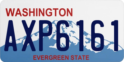 WA license plate AXP6161