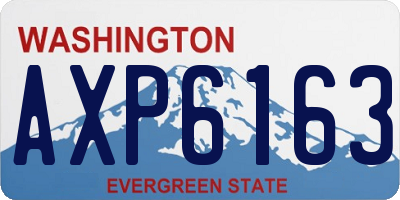 WA license plate AXP6163