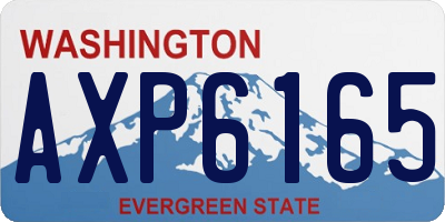 WA license plate AXP6165