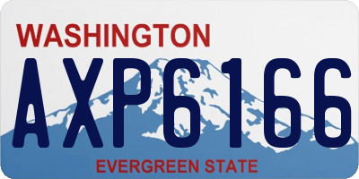 WA license plate AXP6166