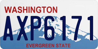 WA license plate AXP6171