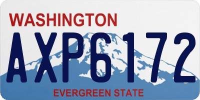 WA license plate AXP6172