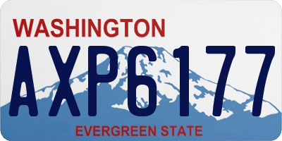 WA license plate AXP6177