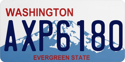 WA license plate AXP6180