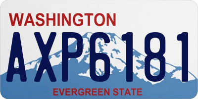 WA license plate AXP6181