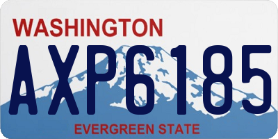 WA license plate AXP6185