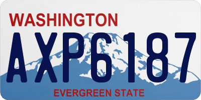 WA license plate AXP6187