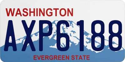 WA license plate AXP6188