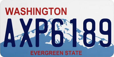 WA license plate AXP6189