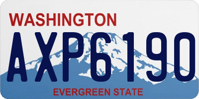 WA license plate AXP6190