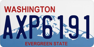 WA license plate AXP6191