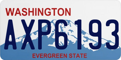 WA license plate AXP6193