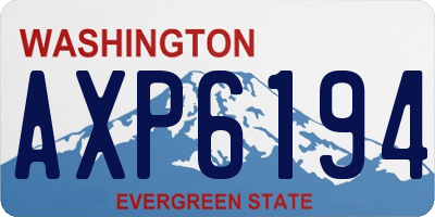 WA license plate AXP6194