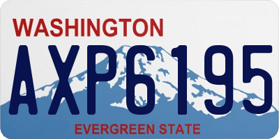 WA license plate AXP6195
