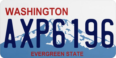 WA license plate AXP6196