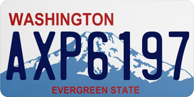WA license plate AXP6197
