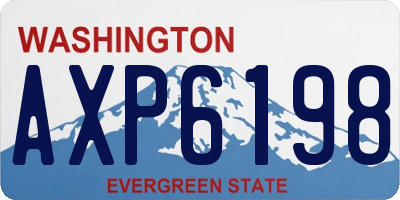 WA license plate AXP6198