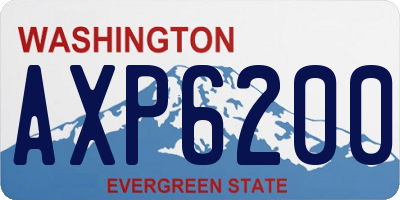 WA license plate AXP6200
