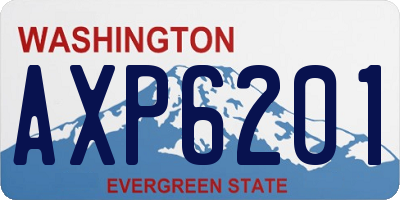 WA license plate AXP6201