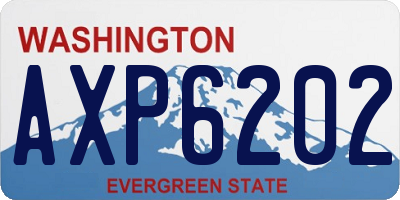 WA license plate AXP6202