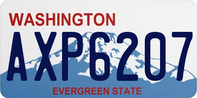 WA license plate AXP6207