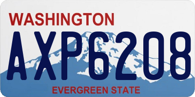 WA license plate AXP6208