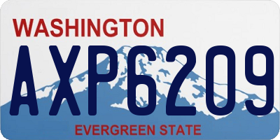 WA license plate AXP6209