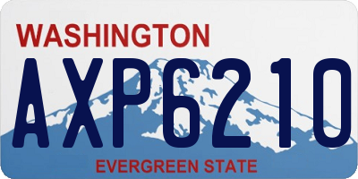 WA license plate AXP6210