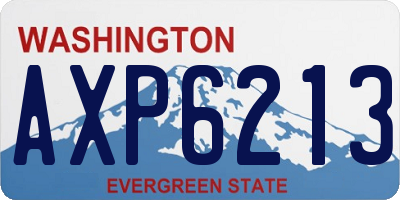 WA license plate AXP6213