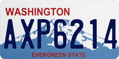 WA license plate AXP6214