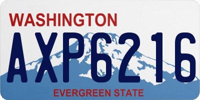 WA license plate AXP6216