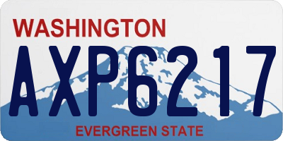 WA license plate AXP6217