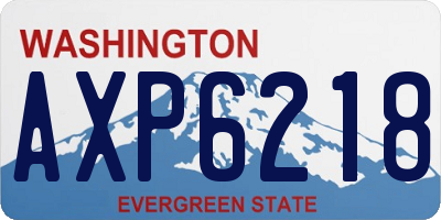 WA license plate AXP6218