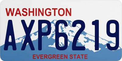 WA license plate AXP6219
