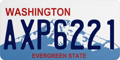 WA license plate AXP6221