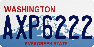 WA license plate AXP6222