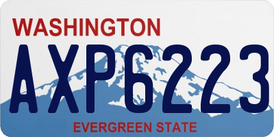 WA license plate AXP6223