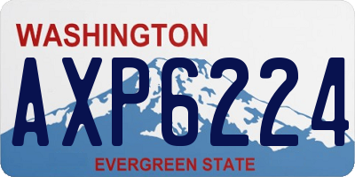 WA license plate AXP6224