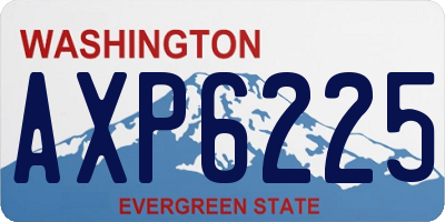 WA license plate AXP6225