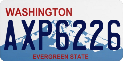 WA license plate AXP6226