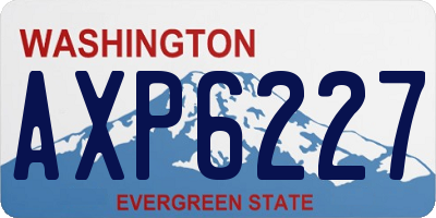 WA license plate AXP6227