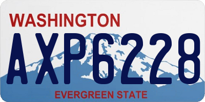WA license plate AXP6228