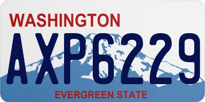 WA license plate AXP6229