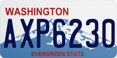 WA license plate AXP6230