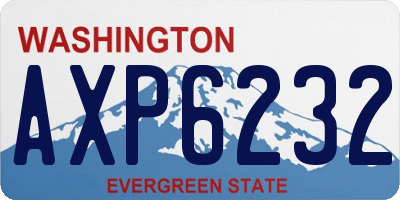 WA license plate AXP6232