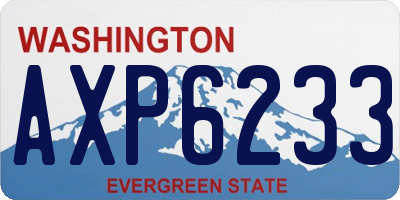 WA license plate AXP6233
